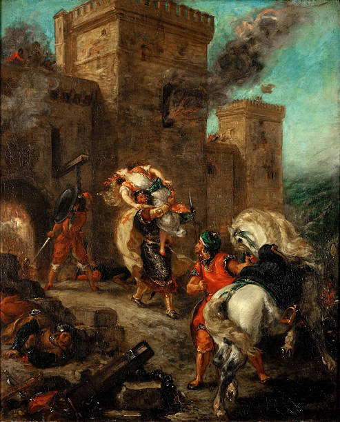 Rebecca Raped by a Knight Templar During the Sack of the Castle Frondeboeuf. Found in the collection of Louvre, Paris. (Photo by Fine Art Images/Heritage Images/Getty Images)